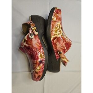 Rocky4 EurSole Slingback Patent Leather Clog Shoe Renaissance Rose Size 39/8-8.5